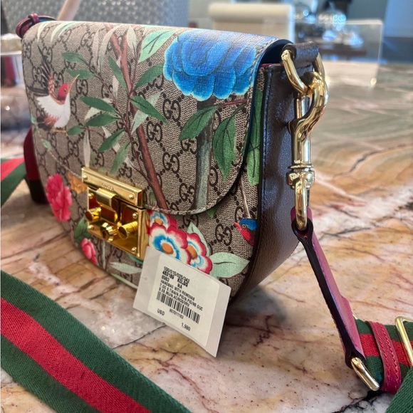 Gucci Crossbody Bag with Floral and Bird Design - Multicolor - Picture 2 of 7